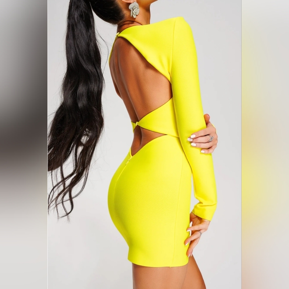 Bella Barnett Yuhan Cutout Mini Bandage Dress